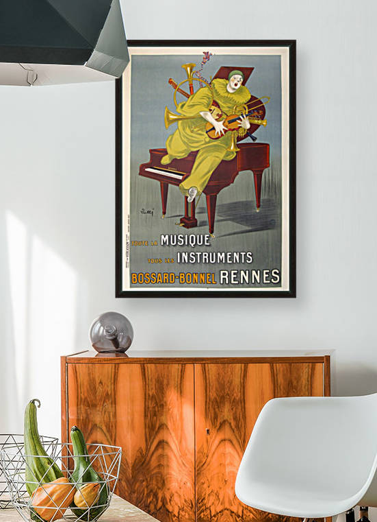 Musique Instruments Rennes Lotti Art Deco Original Stone Lithograph Vintage Poster by VINTAGE POSTER