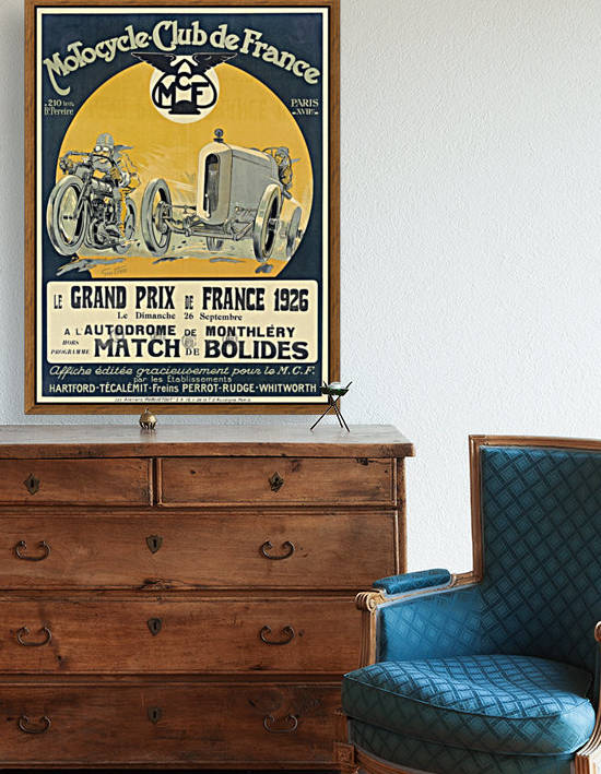 Vintage Motorcycle show poster design by VINTAGE POSTER