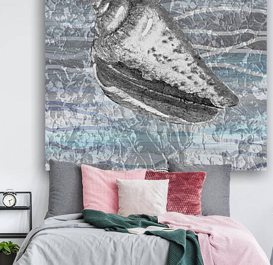 Silver Gray Seashell On Ocean Shore Waves And Rocks VIII by Irina Sztukowski