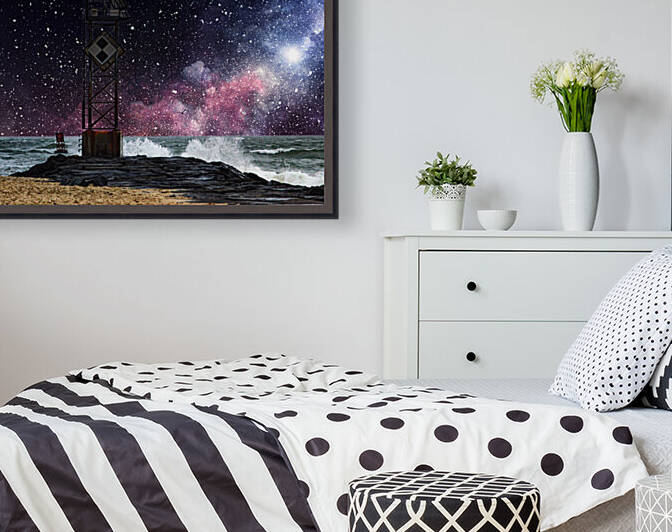 Ocean City Inlet Jetty with Simulated Night Sky by Bill Swartwout Photography