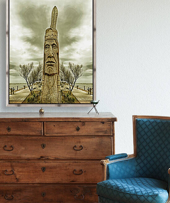 Assateague Indian at the OC Inlet in goldtone by Bill Swartwout Photography