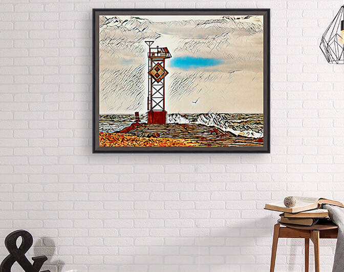 Ocean City Inlet Jetty Light with Edges by Bill Swartwout Photography