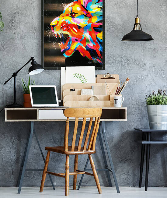 Colorful Lion Head Illustration  by Sabur Ahmed Jishan