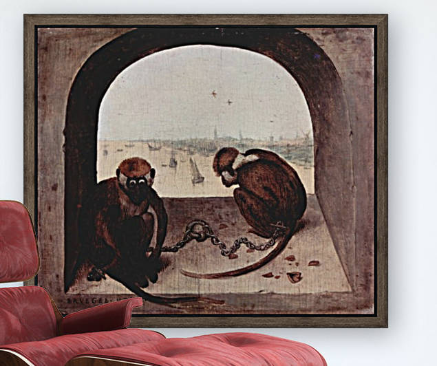 Two monkeys by Pieter Bruegel
