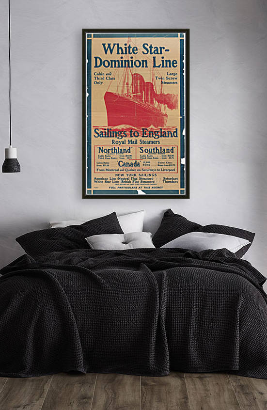 White Star-Dominion Line - Sailings to England by VINTAGE POSTER