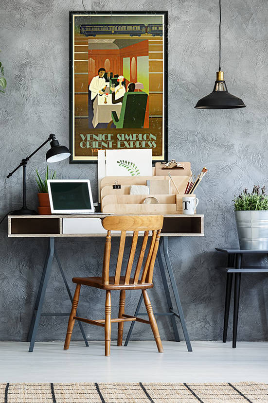 Travel Art Deco Style Poster - Venice Simplon Orient Express Railway by VINTAGE POSTER