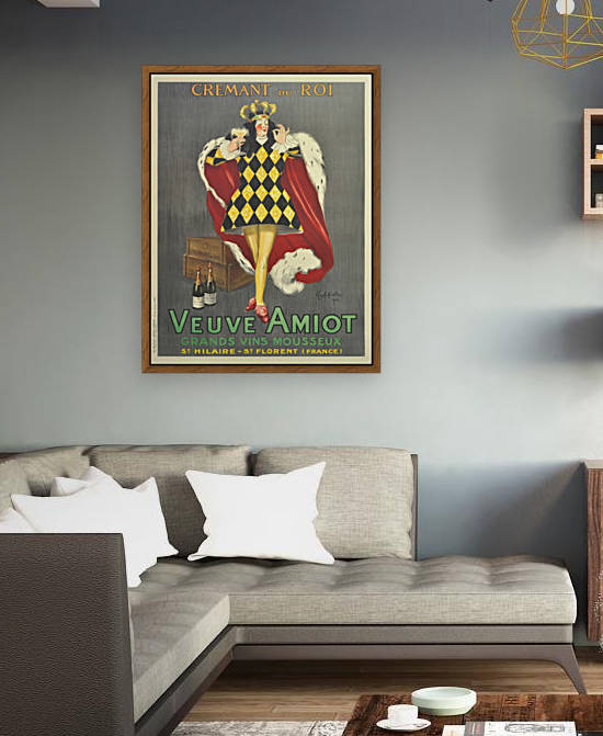 Art deco poster by Cappiello Veuve Amiot King of sparkling wines 1920 by VINTAGE POSTER