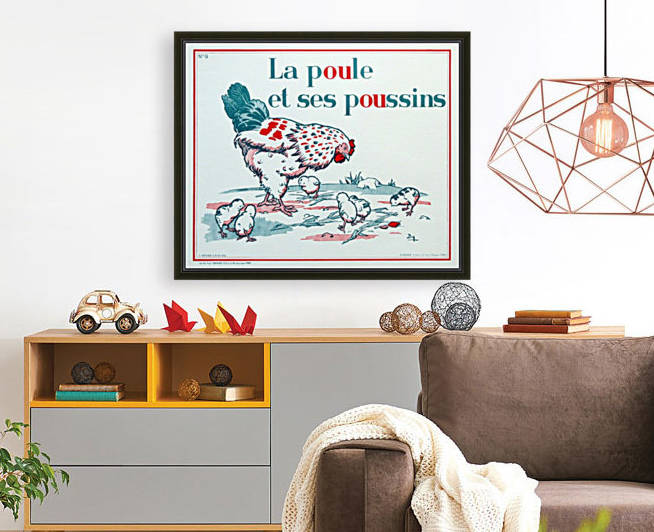 La Poule et ses Poussins by VINTAGE POSTER