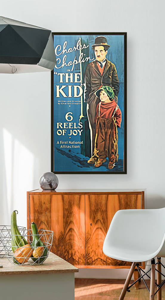 Charlie Chaplin The Kid classic movie poster vintage movie poster fine art lithograph one-sheet by VINTAGE POSTER