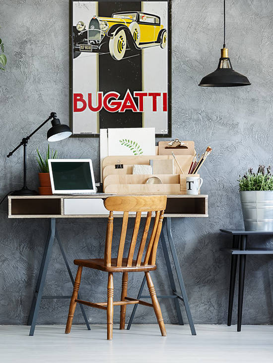 Bugatti vintage poster fine art lithograph by VINTAGE POSTER