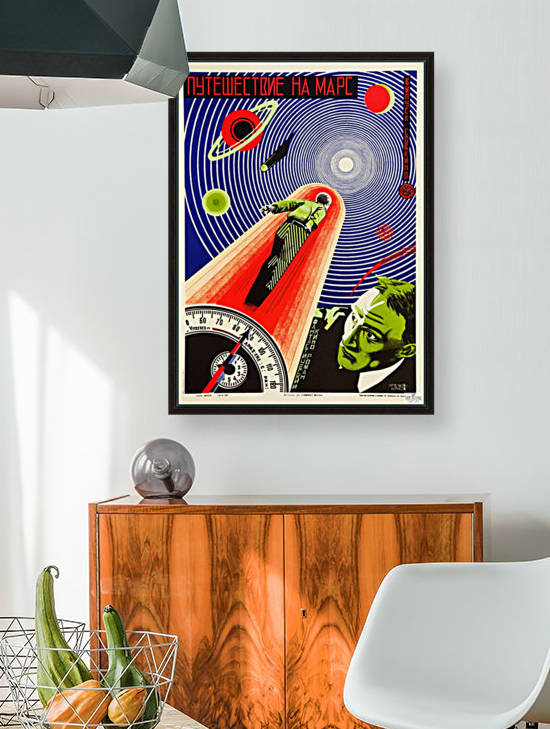 Journey to Mars Russian film classic movie poster by VINTAGE POSTER