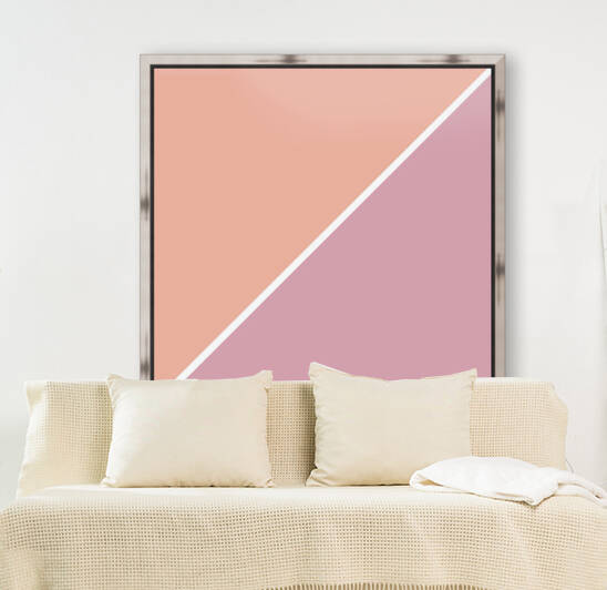 Peach and Mauve Abstract by rizu_designs