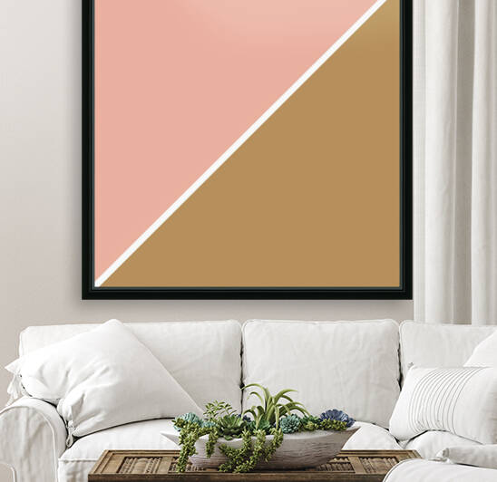Peach and Tan Abstract by rizu_designs