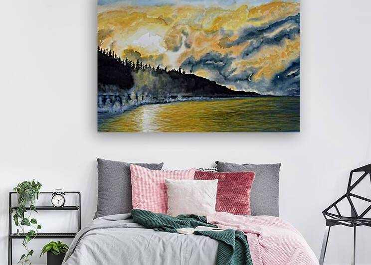 Terrace Bay Winter Beach Painting by Stephen Emms