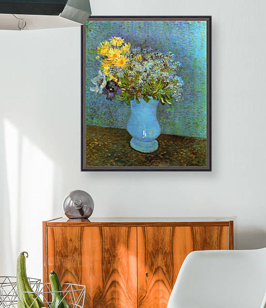 Vase with Lilacs Daisies and Anemones by Van Gogh