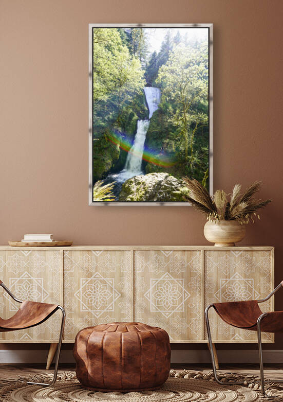 Bridal Veil Falls Bathed in Sunlight and Rainbows - Waterfall  by 360 Studios