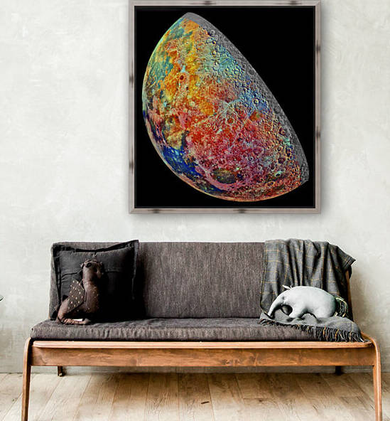 mosaic moon planet dark by Canvapro