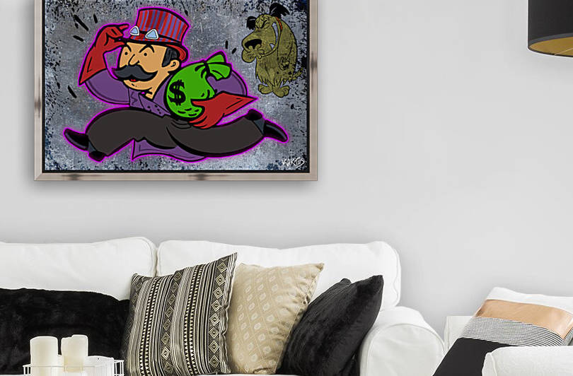 Mr Monopoly Fou Du Volant by Kaktus Art