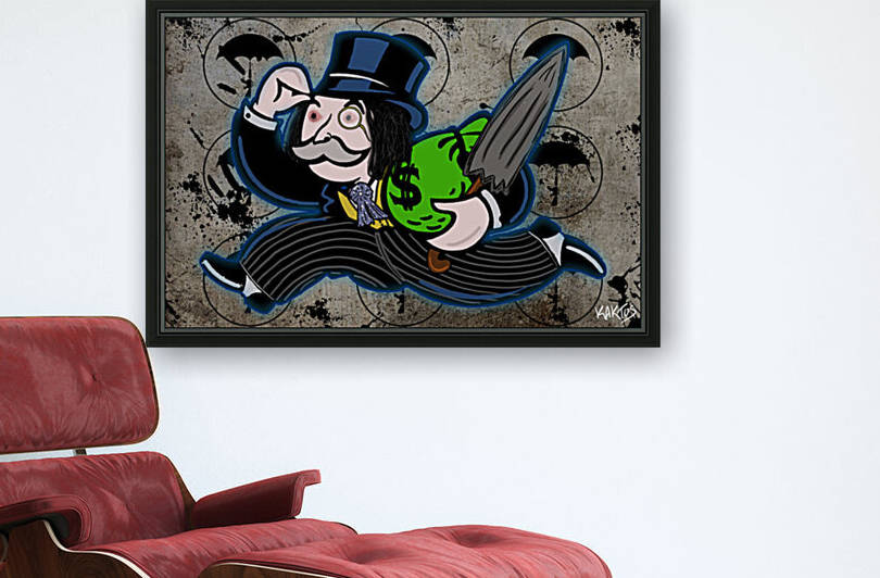 Mr Monopoly Penguin by Kaktus Art