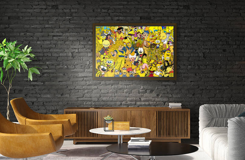 Rassemblement de Personnages Jaune by Kaktus Art