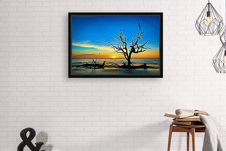 Iconic Tree Sunrise Driftwood Beach Expressionism by Bill Swartwout Photography
