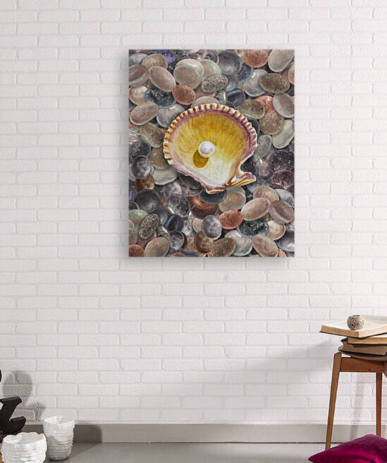 Rock And Seashell Collection Watercolor Painting Beach Rocks II by Irina Sztukowski