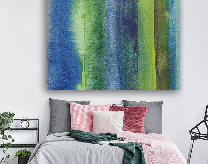 Ocean And Sea Beach Coastal Art Organic Watercolor Abstract Lines IV by Irina Sztukowski