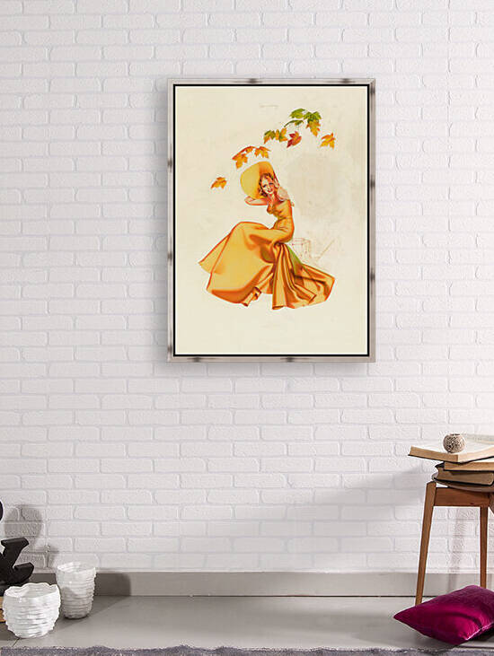 Woman with Fall Leaves by vintagesupreme