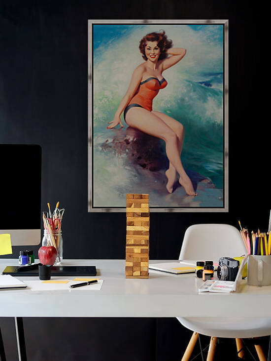 Summer Girl on Ocean Wave by vintagesupreme