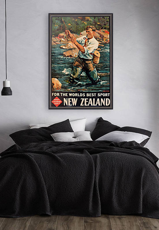 New Zealand Original Vintage Travel Poster by VINTAGE POSTER