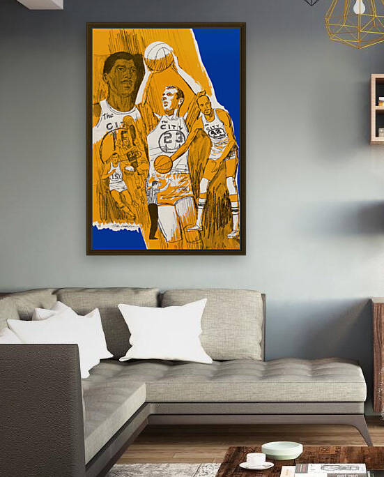 1969 San Francisco Warriors Retro Remix Art by Row One Brand