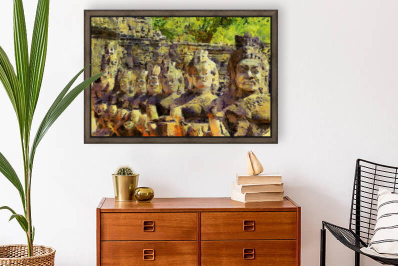 CAMBODIA Angkor Wat oil painting in Vincent van Gogh style. 141 by Cambodia painting