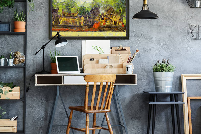 CAMBODIA Angkor Wat oil painting in Vincent van Gogh style. 135 by Cambodia painting