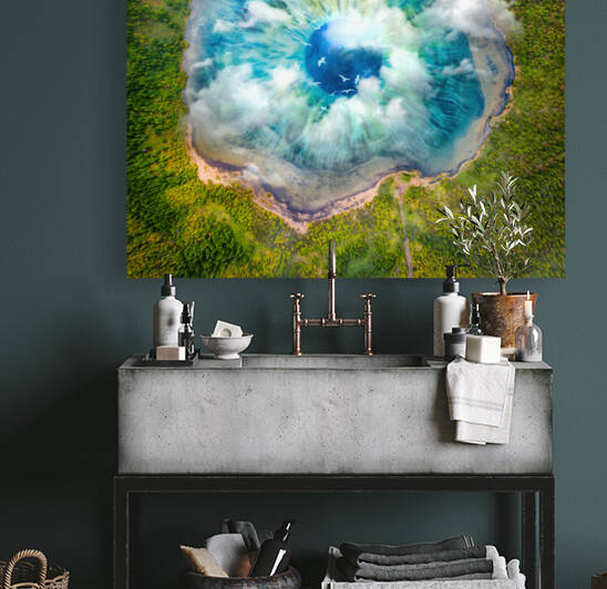 Dream Art XIX Surreal Eye Lake by ARTenyo art
