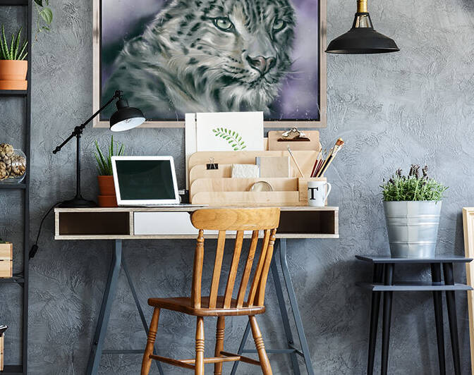 Snow Leopard Portrait by MM Anderson