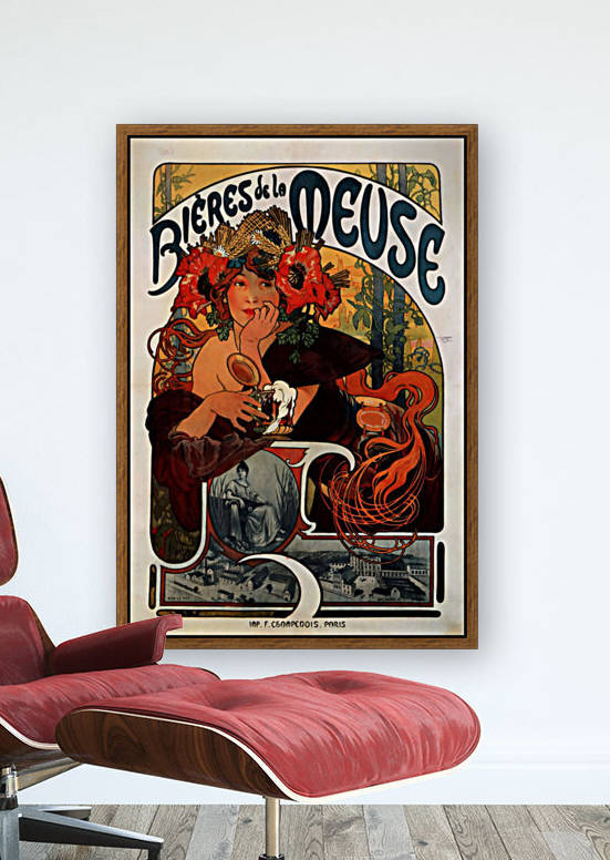 Bieres de la Meuse by Alphonse Mucha by VINTAGE POSTER