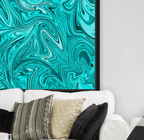 Cyan Liquid Marble by rizu_designs