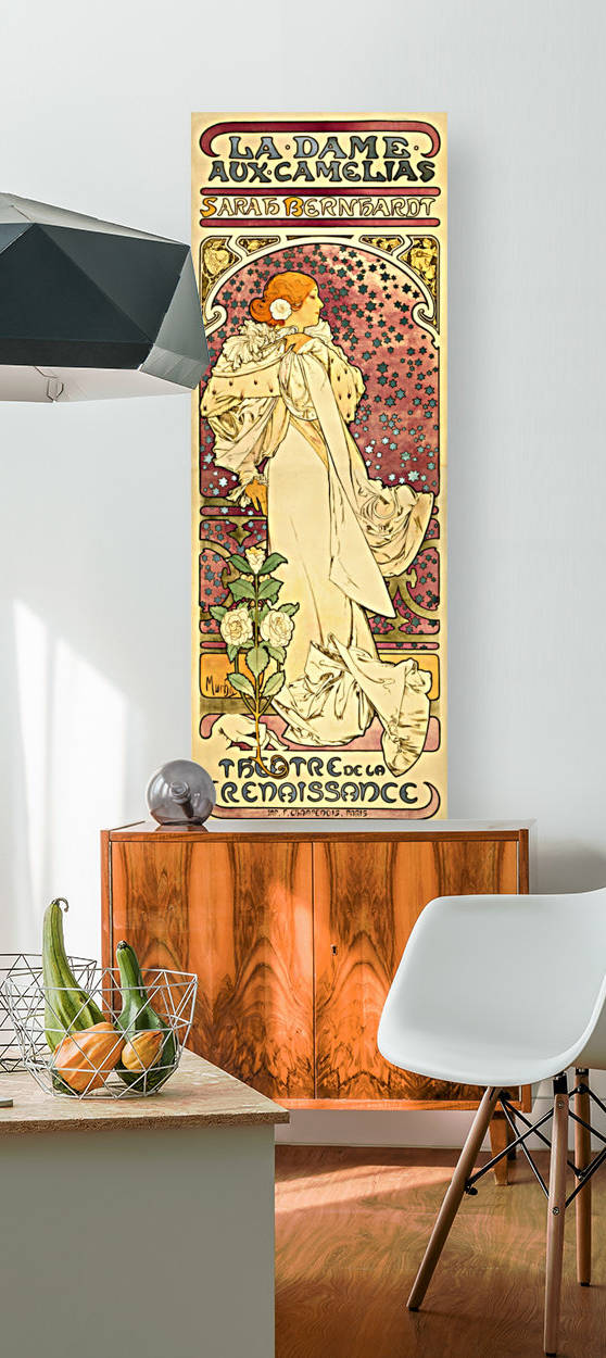 La Dame Aux Camelias by Alphonse Mucha by VINTAGE POSTER