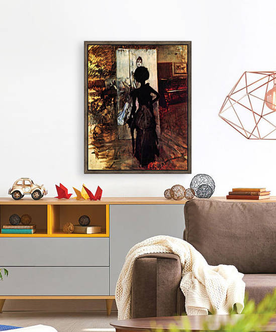 Woman in front of the painting White pastel picture by Giovanni Boldini