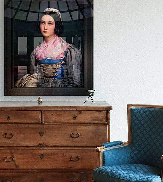 Portrait of Helene Kreszenz Sedlmayr by Joseph Karl Stieler Classical Fine Art Xzendor7 Old Masters Reproductions by xzendor7