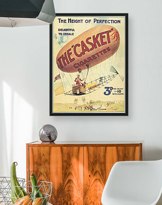 The Casket Cigarettes Air Balloon Vintage Ad Poster by VINTAGE POSTER