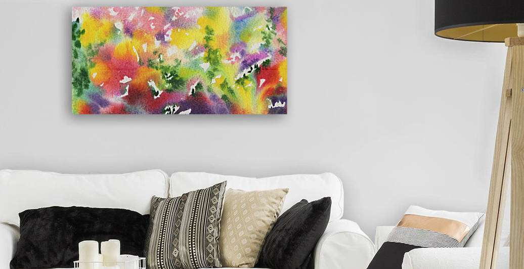 Bright And Gorgeous Abstract Splash Of Watercolor Decor by Irina Sztukowski