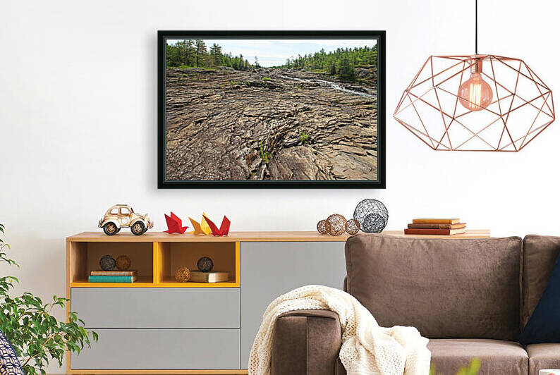 Uphill Rocky Climb To Moon River Falls by Deb Oppermann