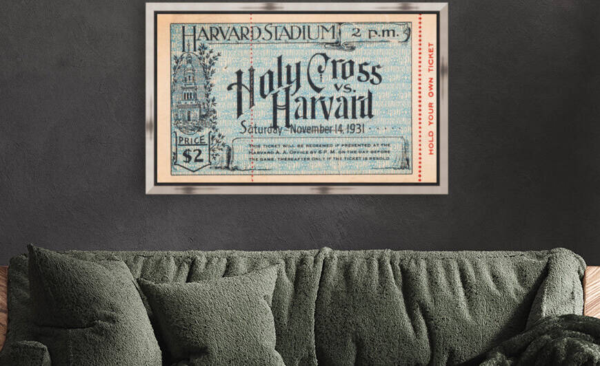 1931 Holy Cross vs. Harvard by Row One Brand