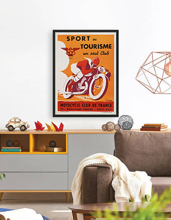Sport tourisme moto poster by VINTAGE POSTER
