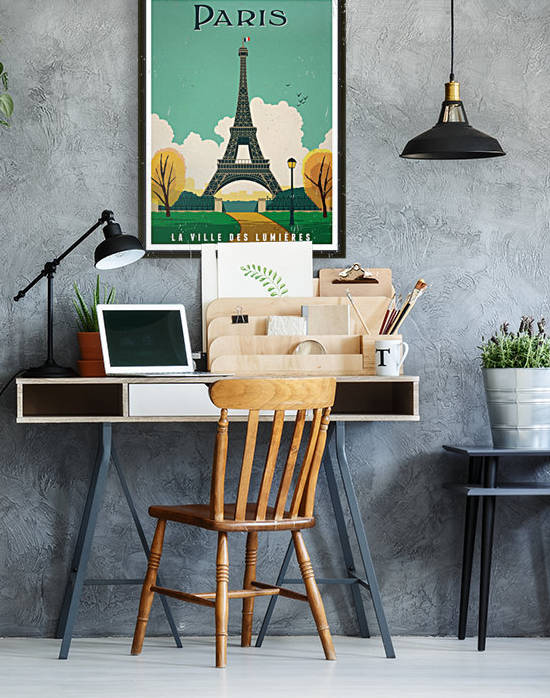 Paris La Ville des Lumieres vintage travel poster by VINTAGE POSTER