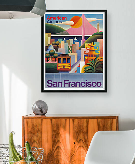 American Airlines San Francisco Vintage Travel Poster by VINTAGE POSTER