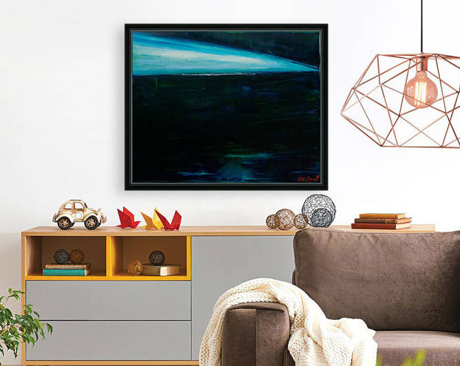 Neon in dawn. 2014 oil on canvas 45x55 cm by Vetrof Alik