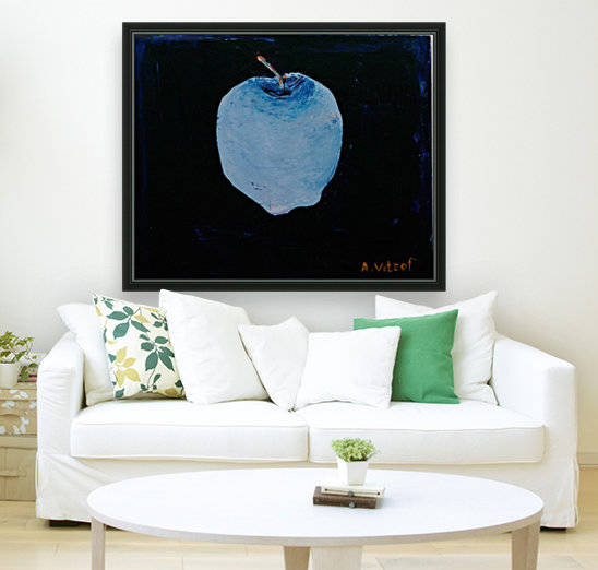 Apple knowledge 1. 2014 Painter Alik Vetrof mdf oil 25x30 cm by Vetrof Alik