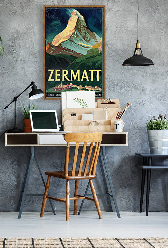 Vintage Zermatt Switzerland Travel Poster by VINTAGE POSTER
